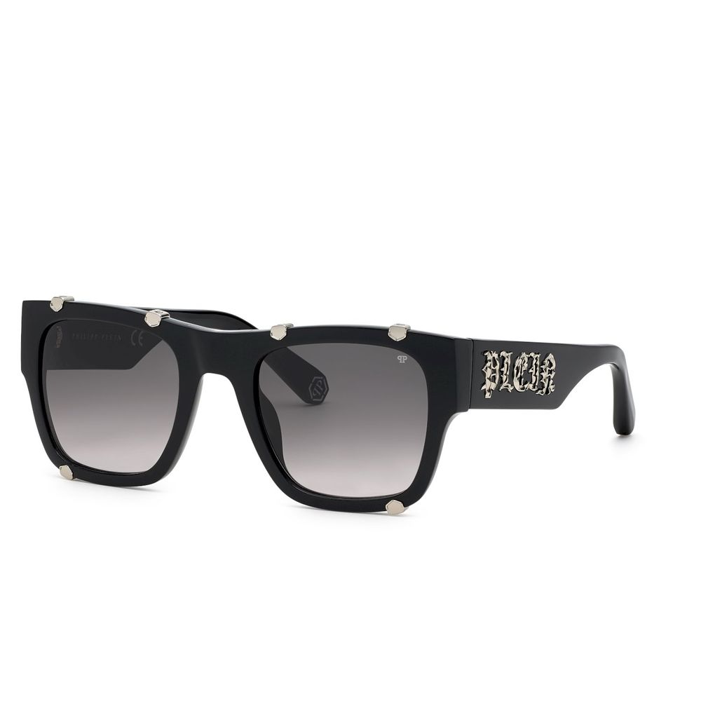 Philipp Plein Black Acetate Sunglasses