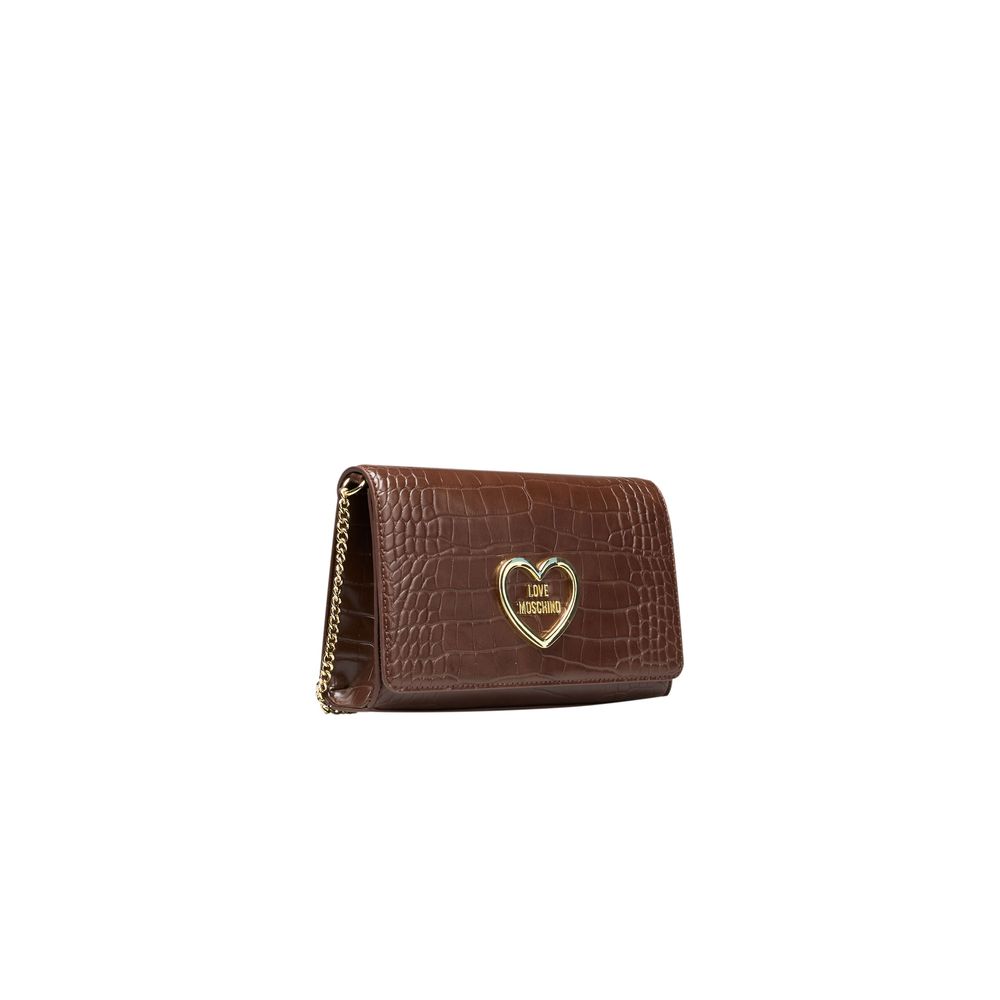 Love Moschino Brown Polyethylene Women Crossbody