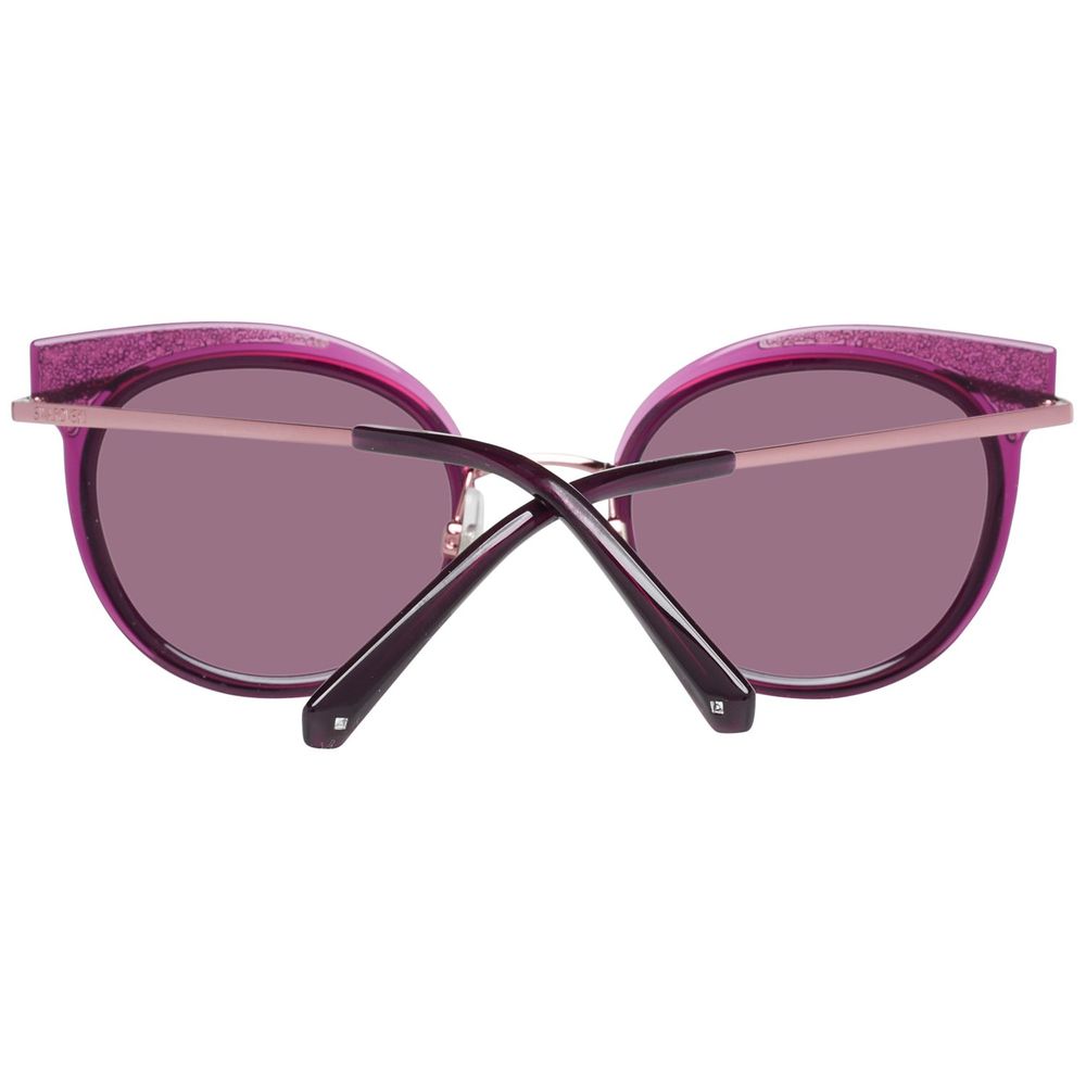 Swarovski Purple Metal And Plastic Sunglasses