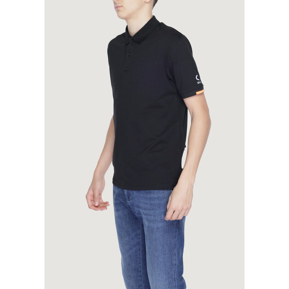 Suns Black Cotton Polo Shirt