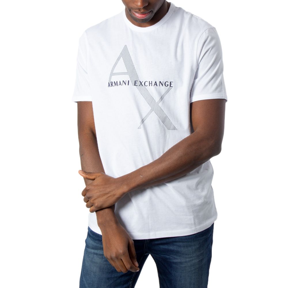 Armani Exchange White Cotton T-Shirt