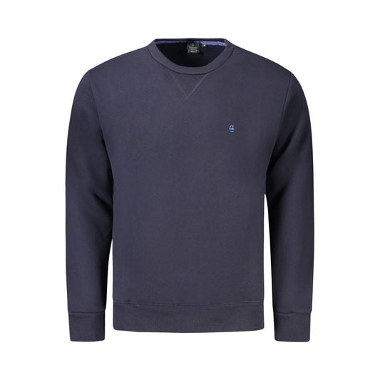 Coveri Moving Blue Cotton Men Sweater