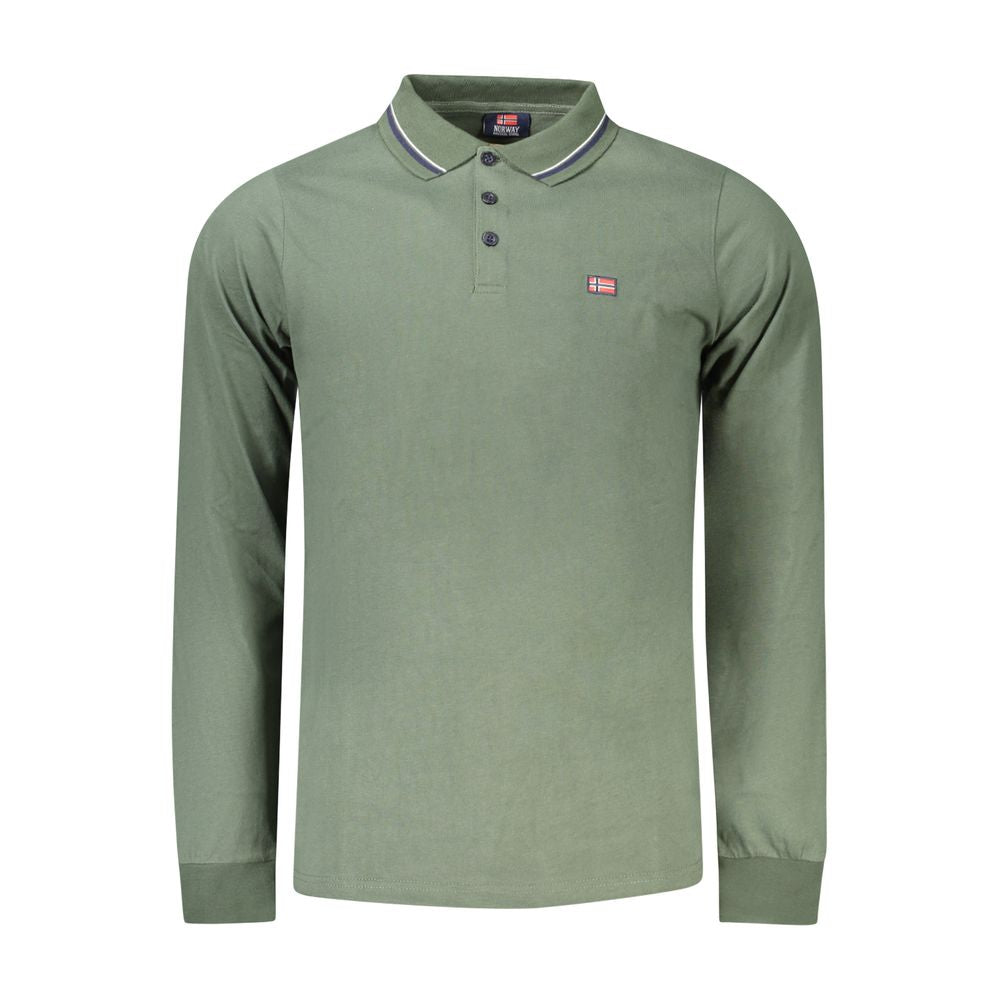 Norway 1963 Green Cotton Men Polo Shirt