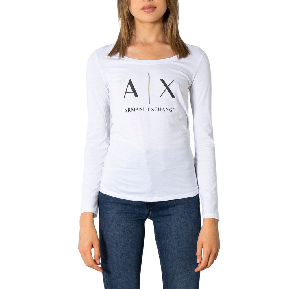 Armani Exchange White Cotton Tops & T-Shirt