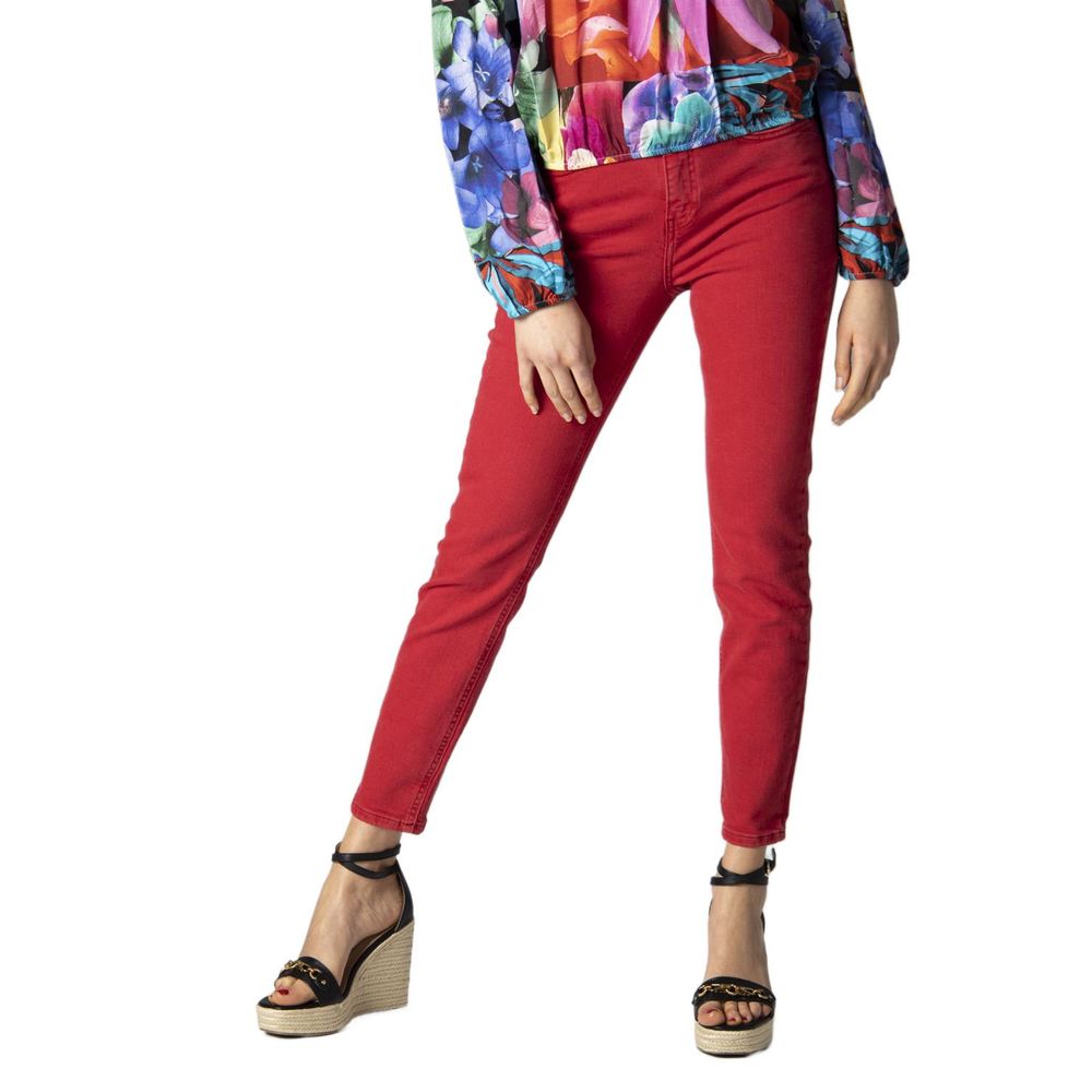 Desigual Red Cotton Jeans & Pant