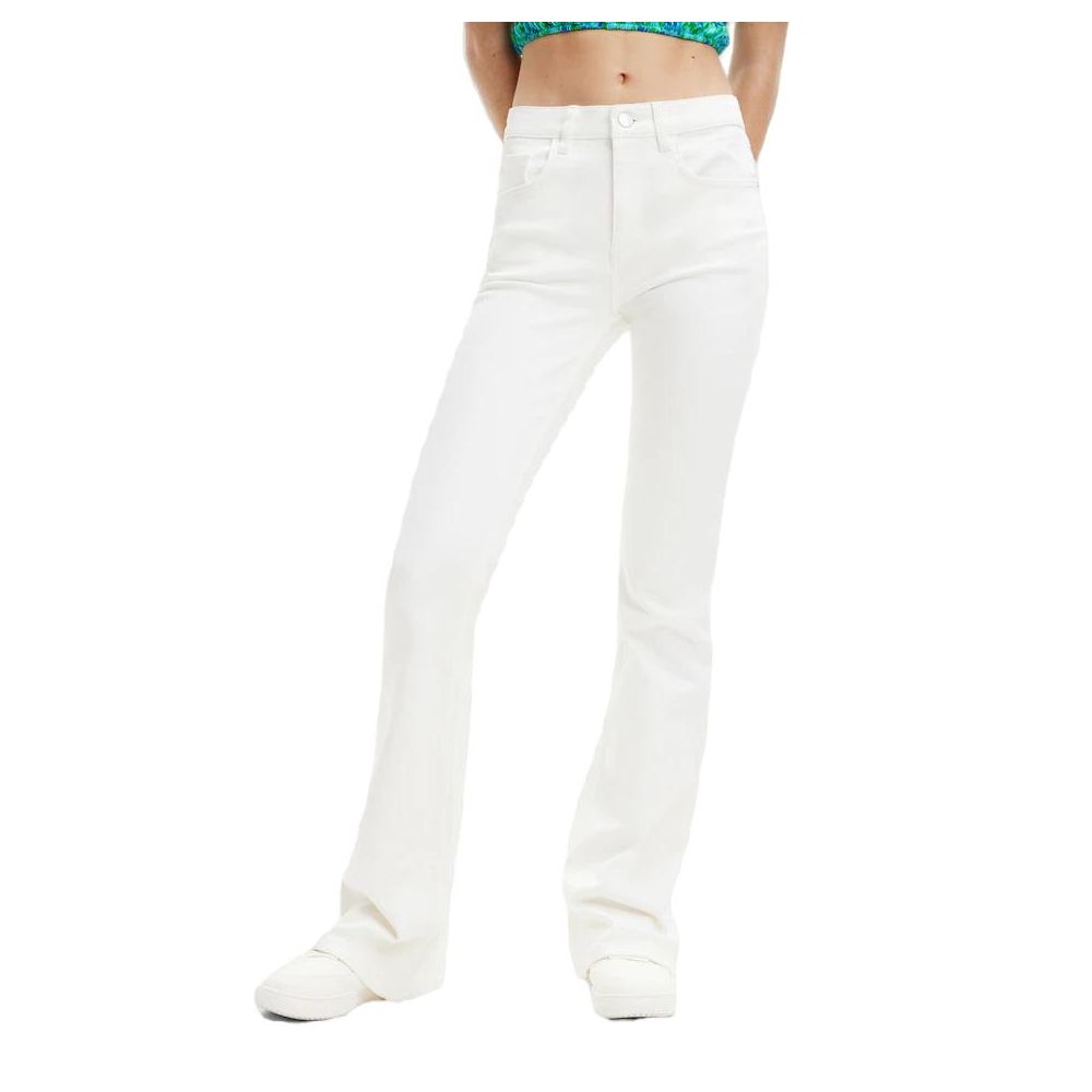 Desigual White Cotton Jeans & Pant