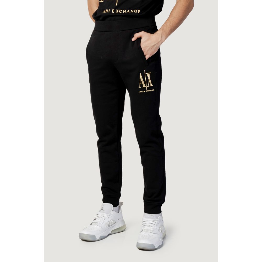 Armani Exchange Black Cotton Jeans & Pant