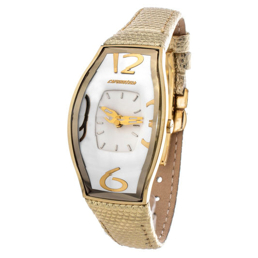 Chronotech Gold Leather Watch