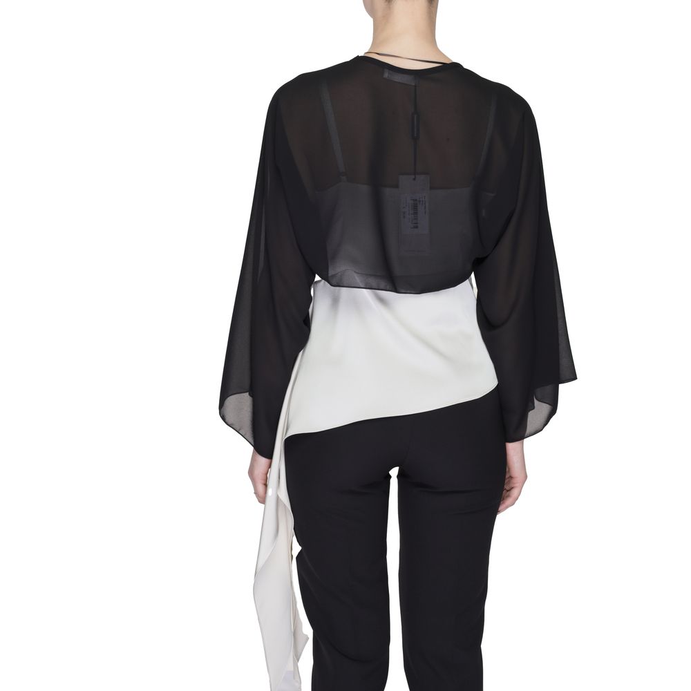 Sandro Ferrone Black Polyester Tops & T-Shirt