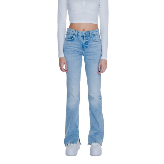 Guess Light Blue Cotton Jeans & Pant