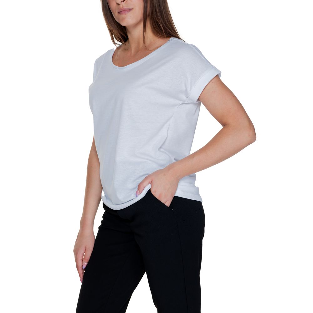 Vila Clothes White Cotton Tops & T-Shirt