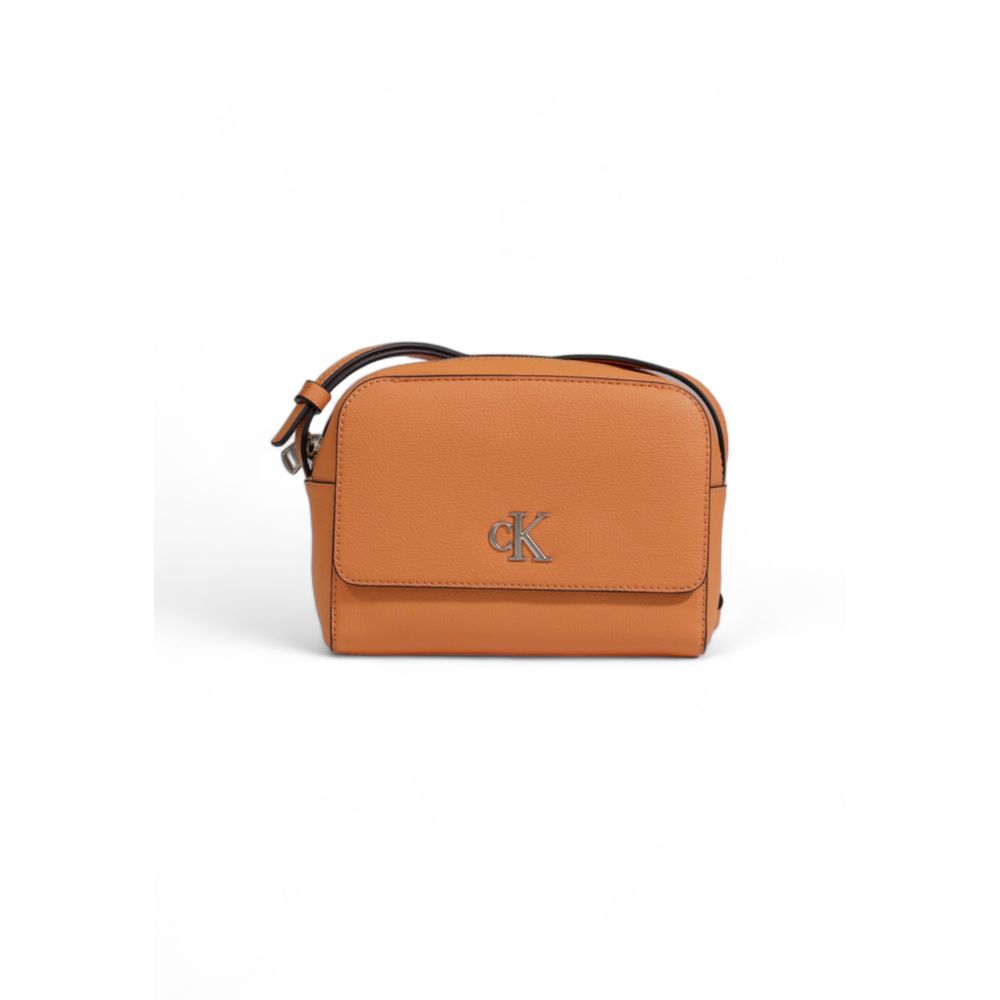 Calvin Klein Jeans Orange Synthetic Leather Handbag