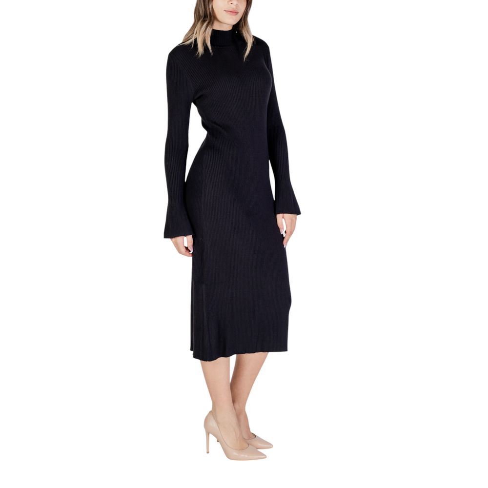 Sandro Ferrone Black Viscose Dress