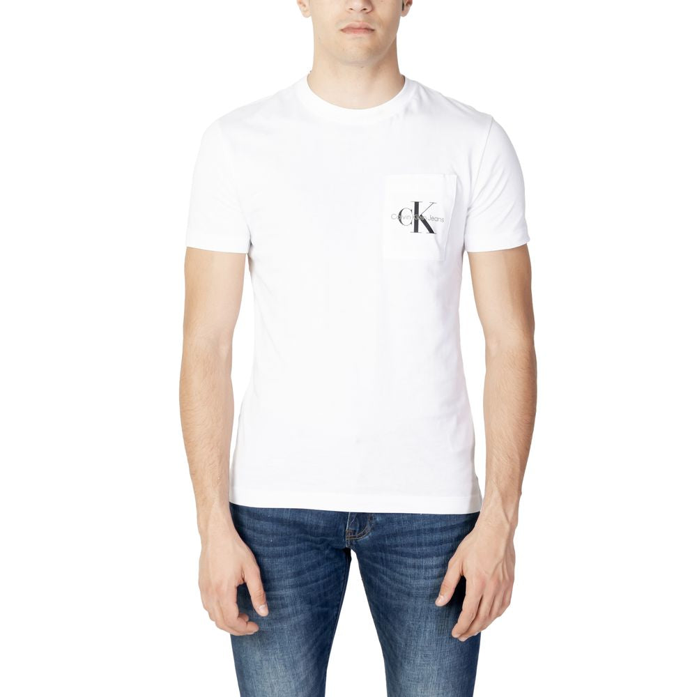 Calvin Klein Jeans White Cotton T-Shirt