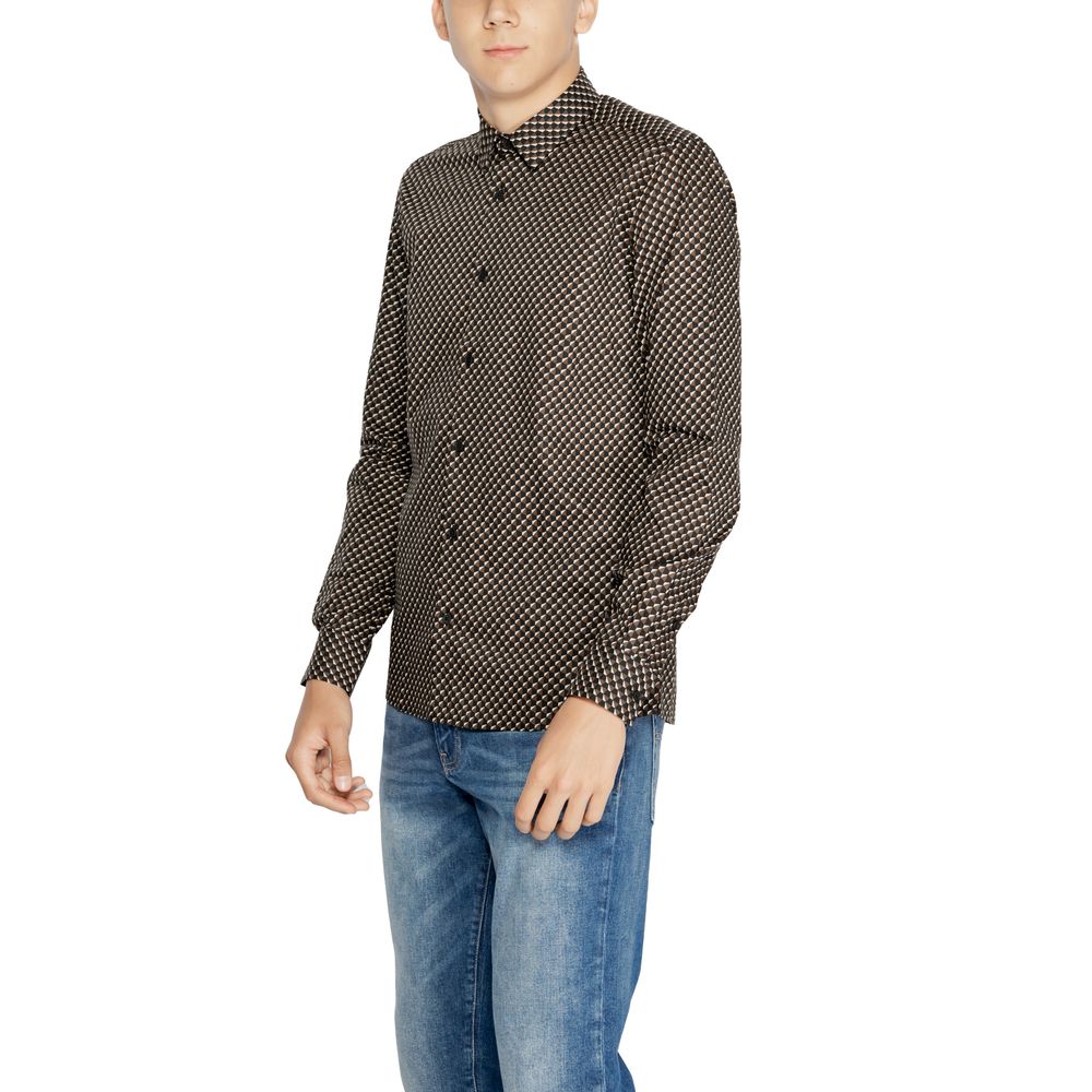 Antony Morato Brown Cotton Shirt