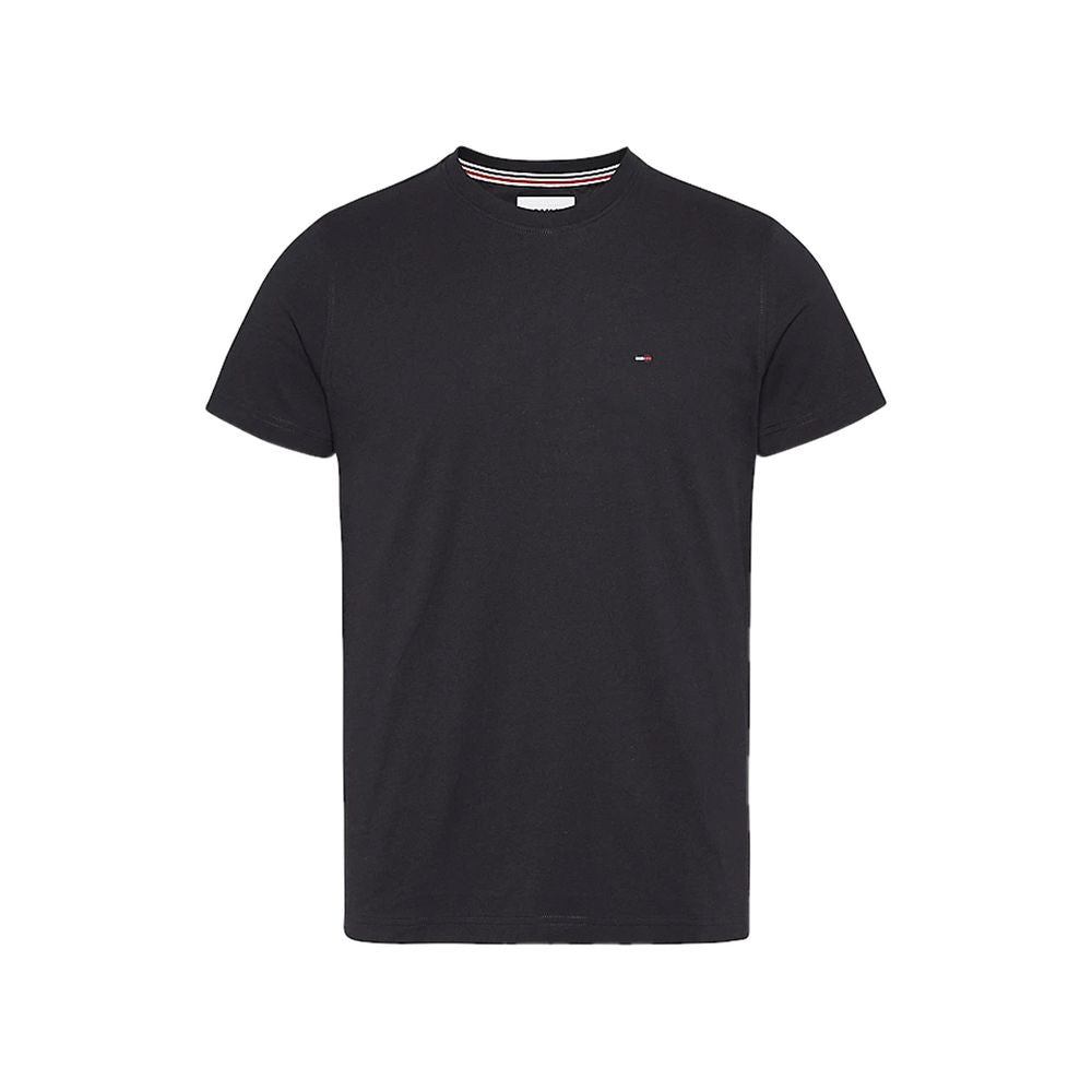 Tommy Hilfiger Jeans Black Cotton T-Shirt