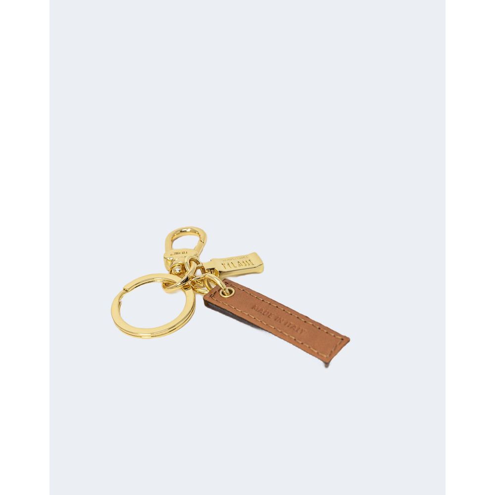 Alviero Martini Prima Classe Beige Leather Keychain