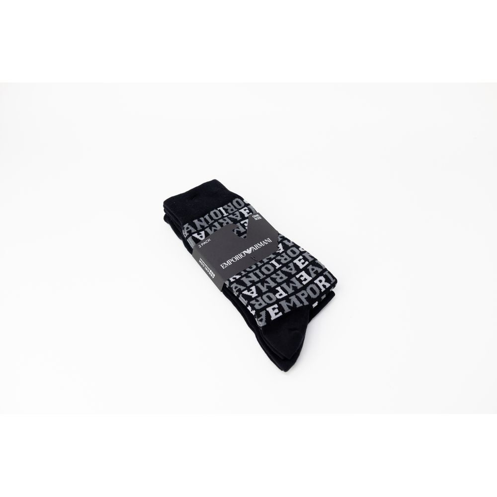 Emporio Armani Underwear Black Cotton Sock