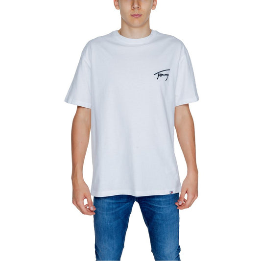 Tommy Hilfiger Jeans White Cotton T-Shirt