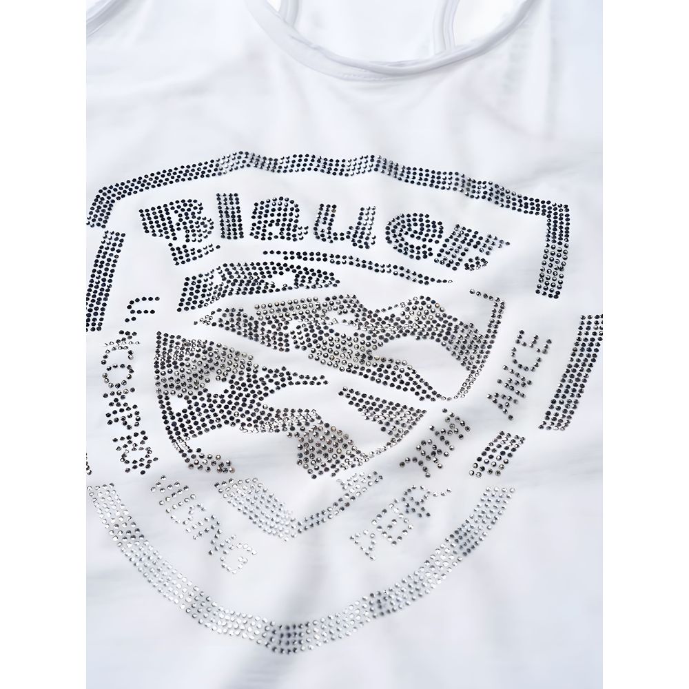 Blauer White Cotton Tops & T-Shirt