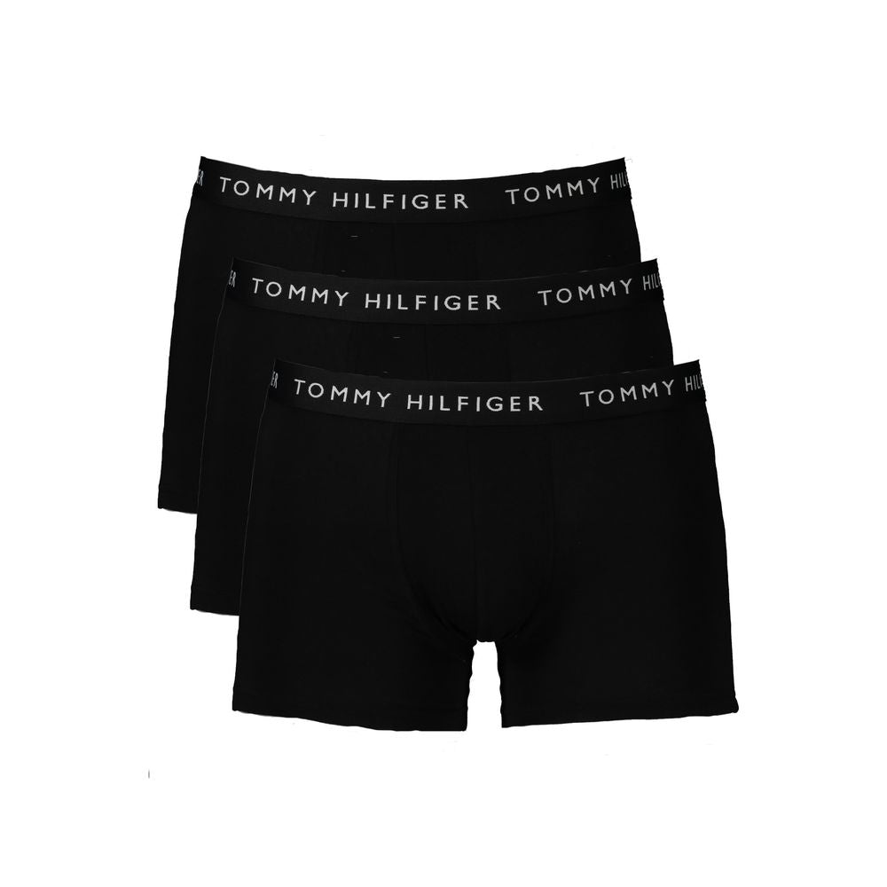 Tommy Hilfiger Black Cotton Men Boxer