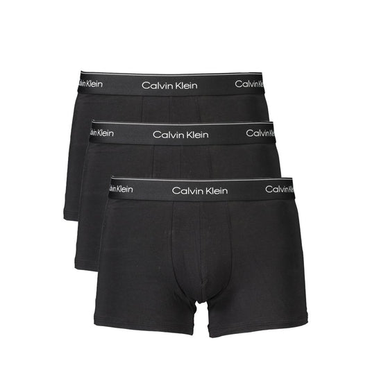 Calvin Klein Black Cotton Men Boxer Short Trio