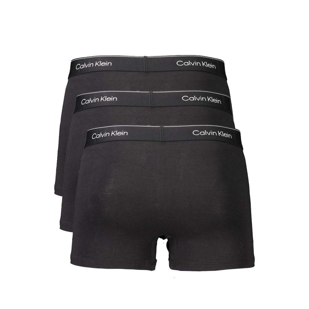 Calvin Klein Black Cotton Men Boxer Short Trio