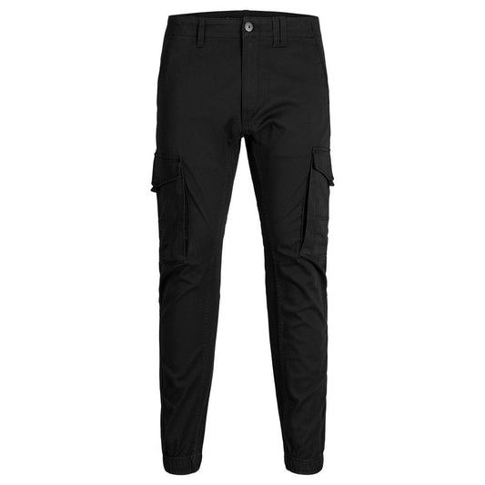 Jack Jones Black Cotton Jeans & Pant