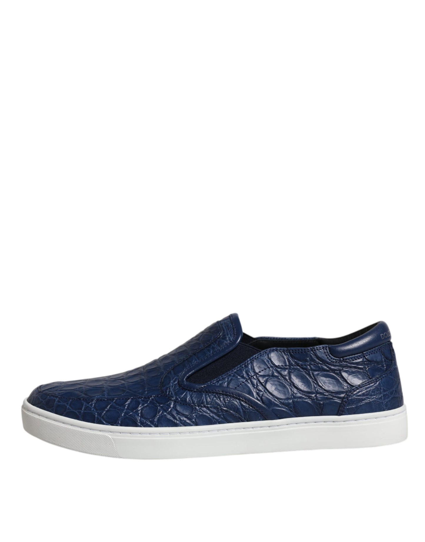 Dolce & Gabbana Blue Croc Exotic Leather Men Sneakers Shoes