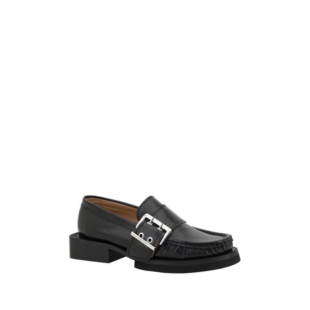 Ganni Feminine Buckle Loafers