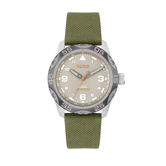 Hugo Boss Green Fabric Watch