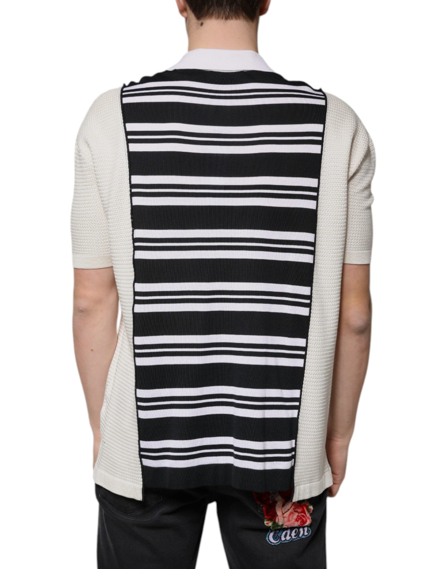 Dolce & Gabbana Multicolor Stripe Collared Polo T-shirt