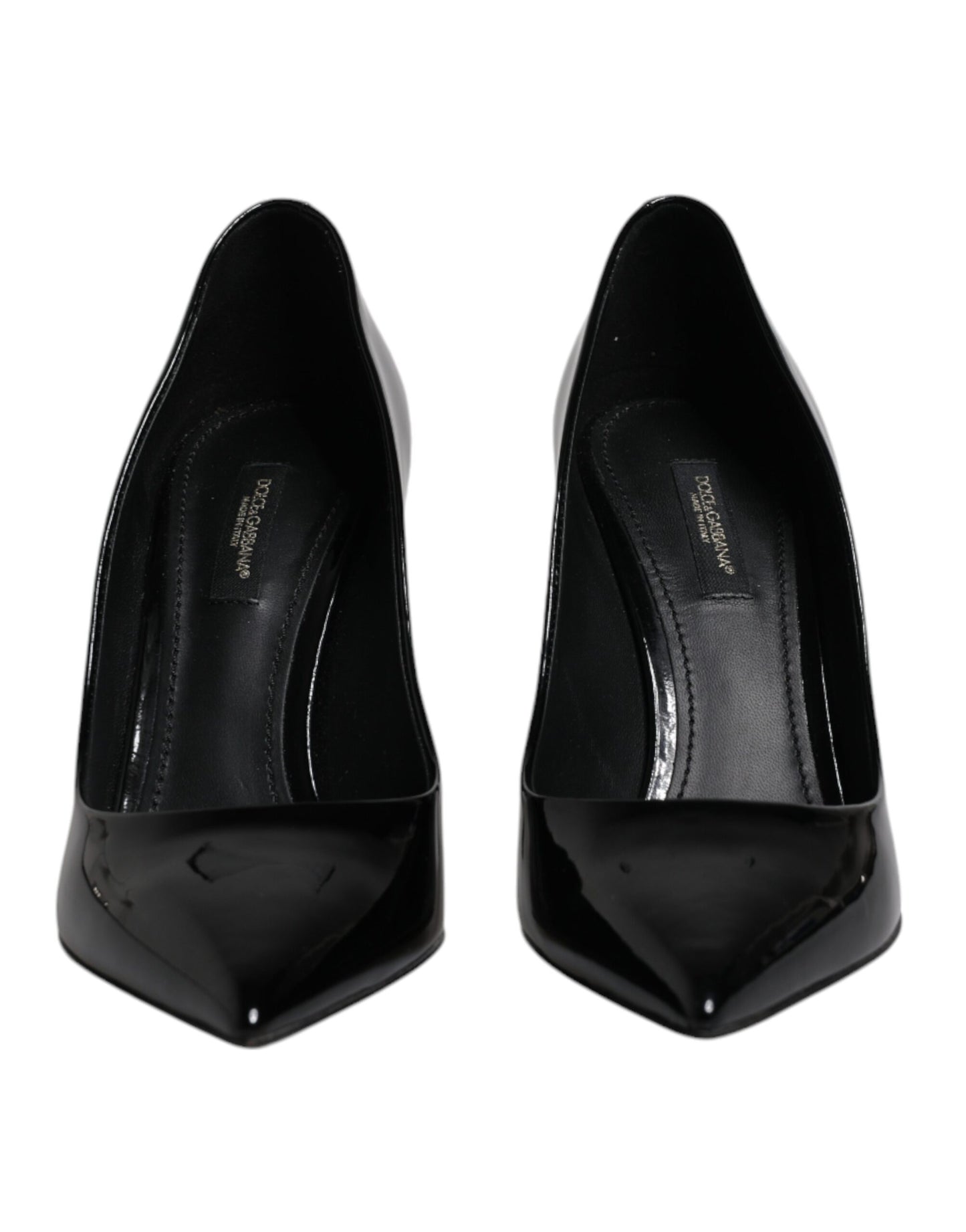 Dolce & Gabbana Black Patent Leather High Heels Pumps Shoes