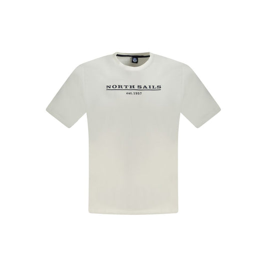 North Sails White Cotton Men T-Shirt