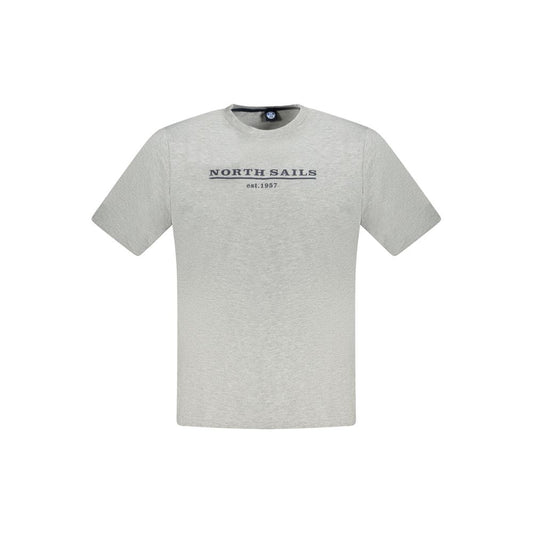 North Sails Gray Cotton Men T-Shirt