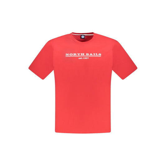 North Sails Red Cotton Men T-Shirt