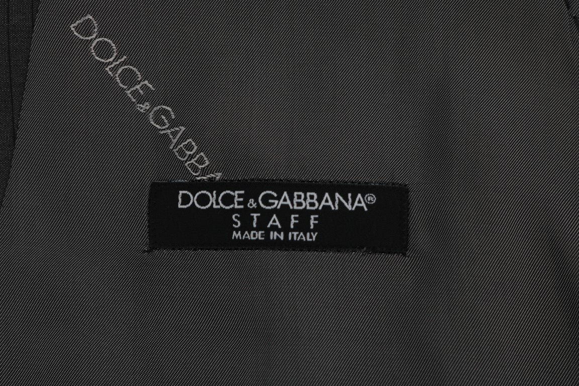 Dolce & Gabbana Sleek Gray Single-Breasted Waistcoat Vest