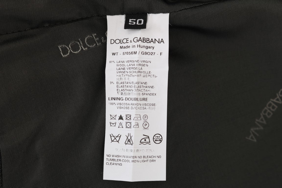 Dolce & Gabbana Elegant Gray Striped Single Breasted Vest