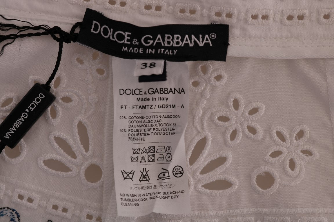 Dolce & Gabbana Majolica Embroidered Capri Elegance