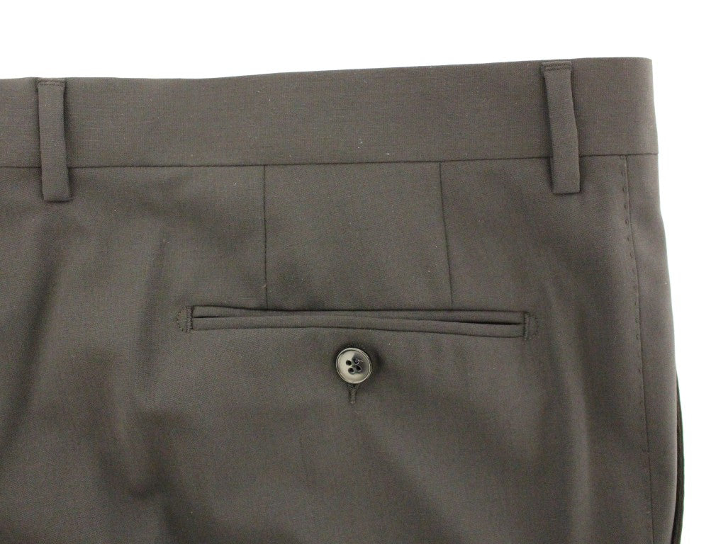 Dolce & Gabbana Elegant Pleated Black Wool Trousers