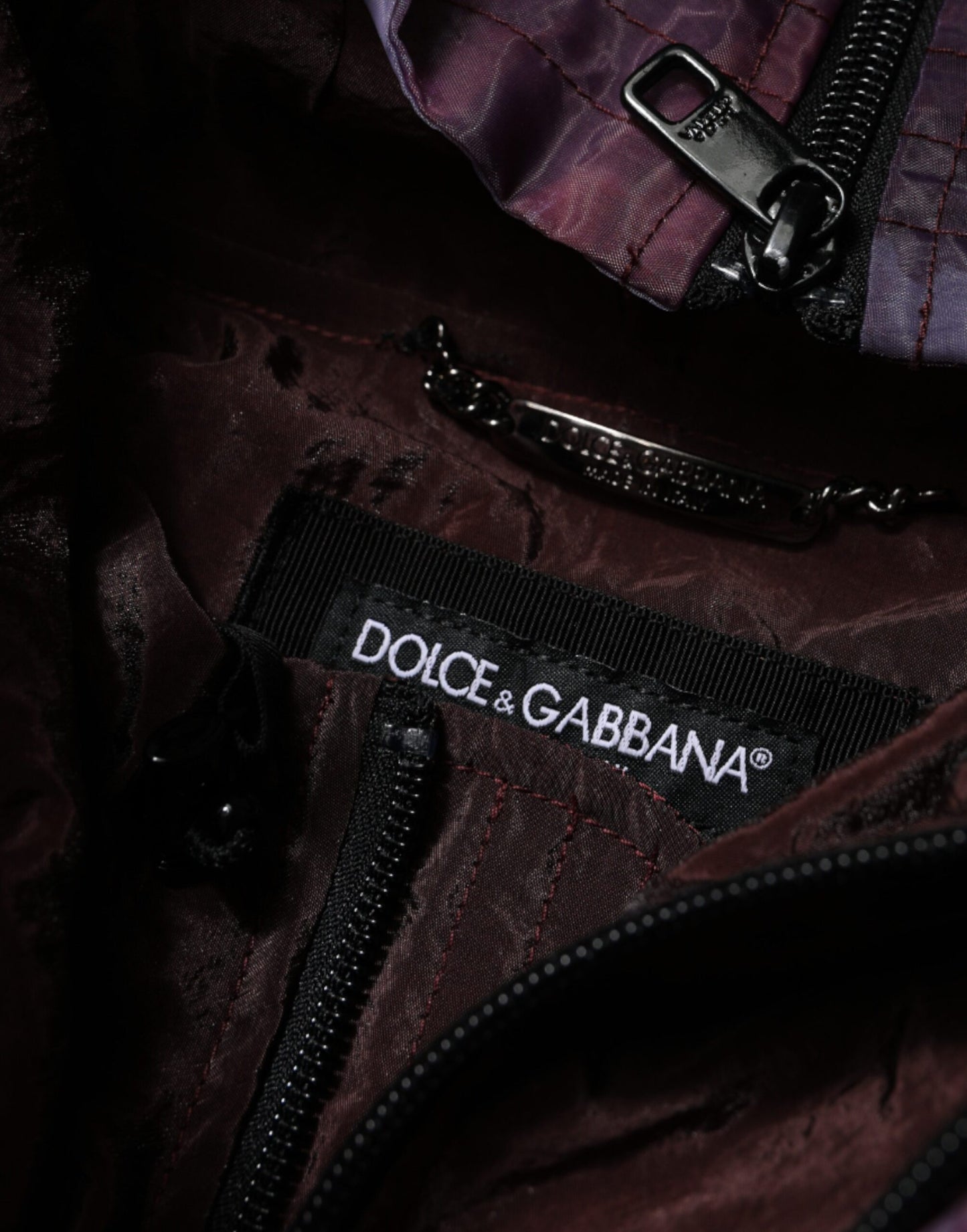 Dolce & Gabbana Purple Camouflage Hooded Men Blouson Jacket