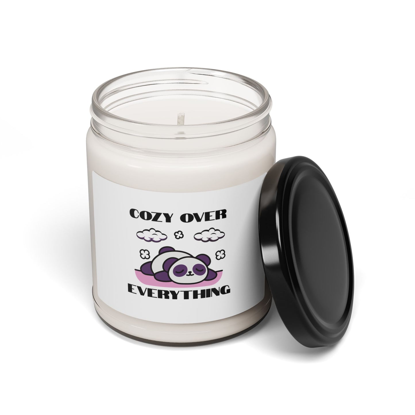 Cozy Over Everything Panda Scented Soy Candle - 9oz Aromatherapy Jar Eco-Friendly Non-Toxic