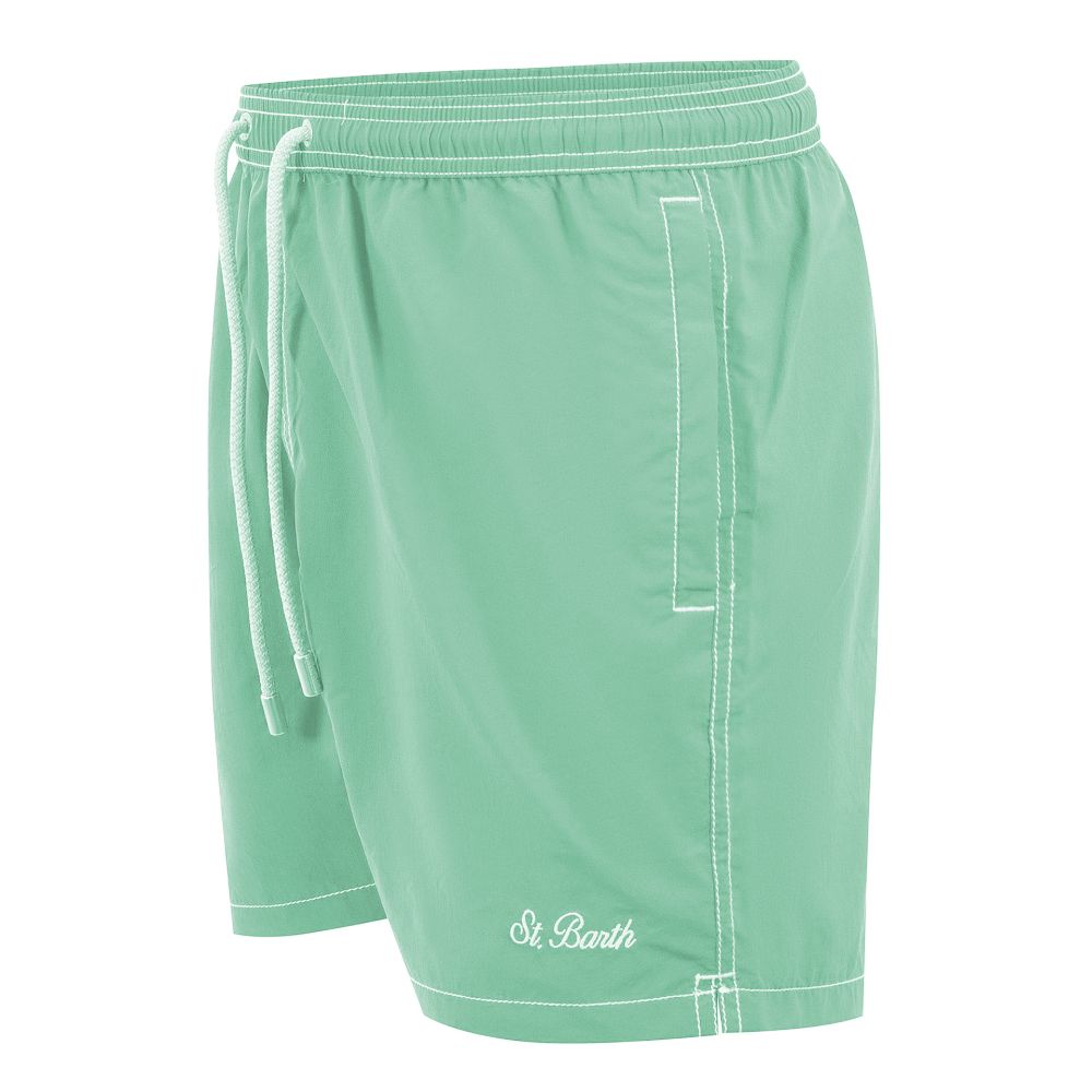 MC2 Saint Barth Green Polyester Men's Swim Trunks