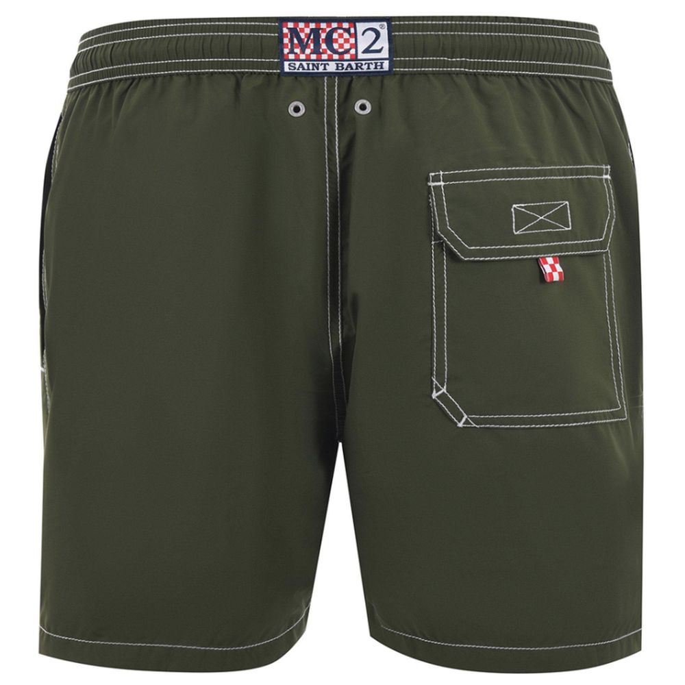 MC2 Saint Barth Green Polyester Men's Swim Trunk