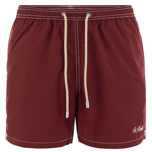 MC2 Saint Barth Red Polyester Men's Swim Trunk