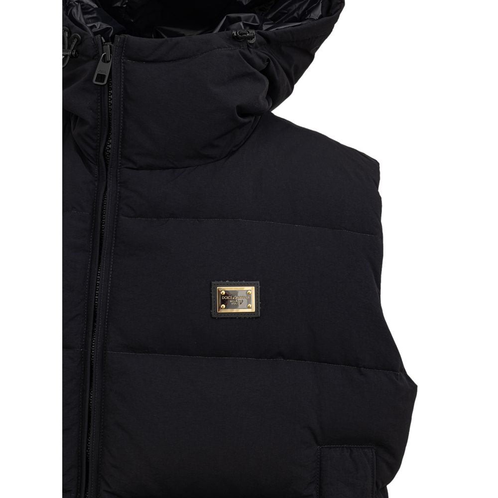 Dolce & Gabbana Black Polyester Vest