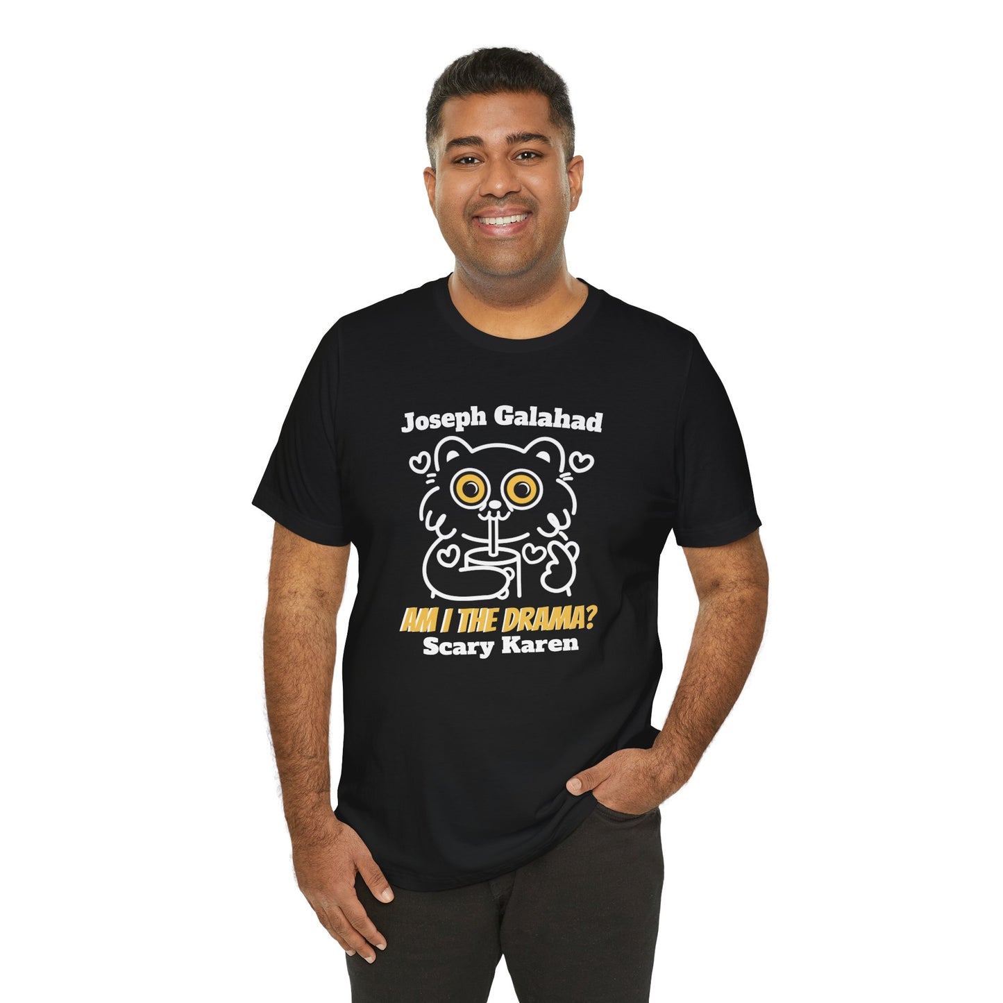 Am I the Drama? Funny Cat T-Shirt – Custom Name Unisex Graphic Tee