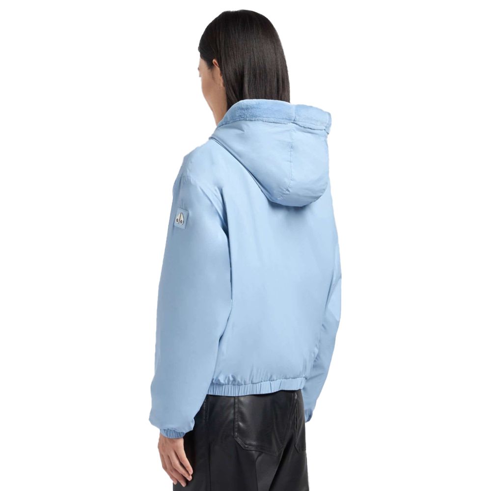 Moose Knuckles Light Blue Nylon Jackets & Coat