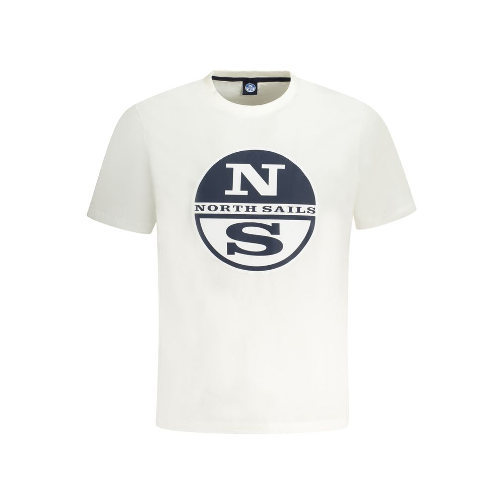 North Sails White Cotton Men T-Shirt