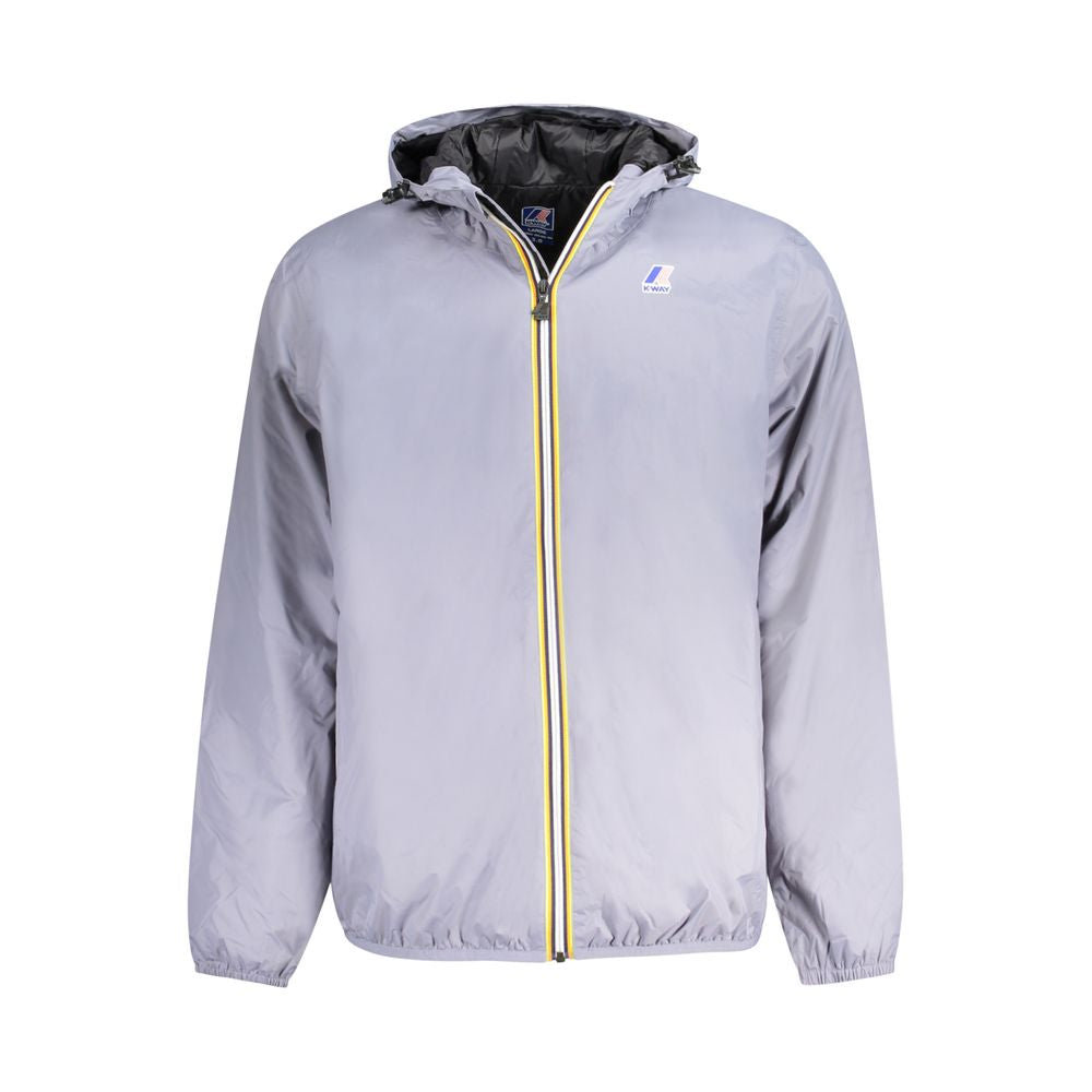 K-WAY Blue Polyamide Men Jacket